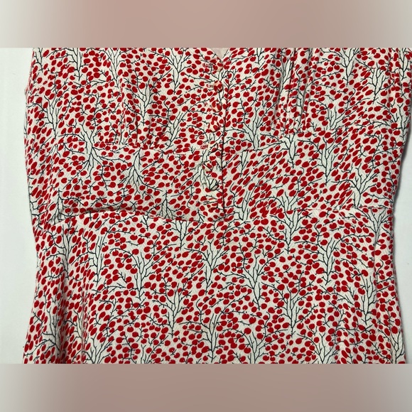 Lemisee! Australia Cotton Dress With Cap Sleeves V-Neck Collar Lined Size 4 - Picture 9 of 16